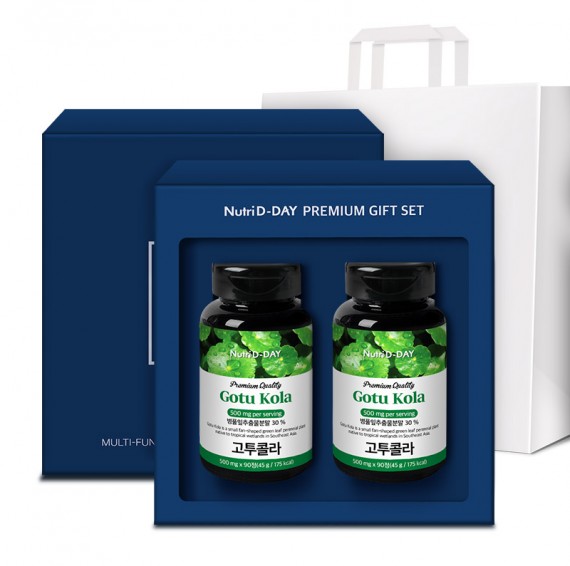 Centella asiatica extract powder 2 bottles of Gotu-Cola tablet gift set + shopping bag