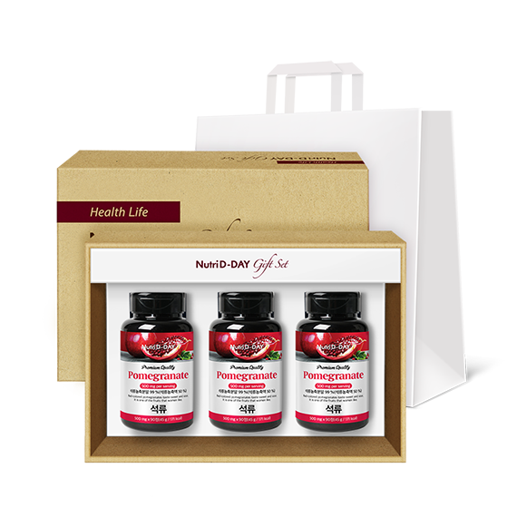 Premium Pomegranate Tablet 3 Bottle Gift Set + Shopping Bag